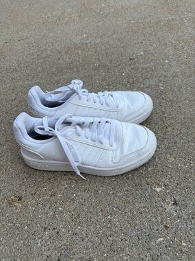 adidas White Low-Top Lace-Up Sneakers